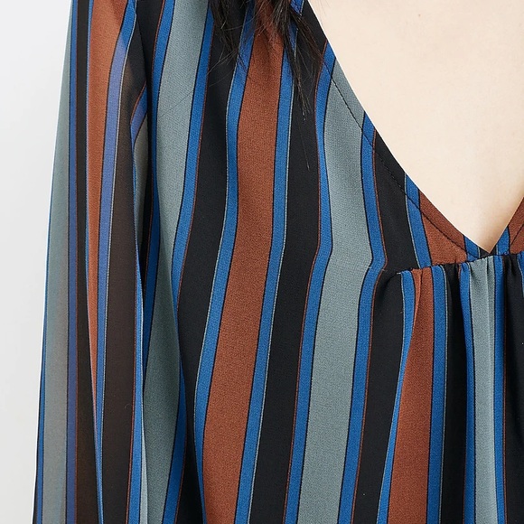 Madewell Sheer Sleeve Top in Academy Stripe - Picture 7 of 7